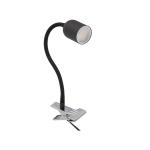 Lampka biurkowa czarna przypinana do blatu na klips z elastycznym ramieniem TOP BLACK 1xGU10 - 4561