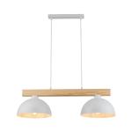 Nowoczesna lampa wisząca OSLO z drewnianymi akcentami, skandynawski design, metalowe klosze - 4713