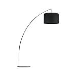 Czarna lampa podłogowa do przestronnego salonu MOBY BLACK 1xE27 - 5485