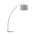 Lampa podłogowa na długim ramieniu zakończonym zielonkawym abażurem 1xE27 MOBY GREEN - 5488