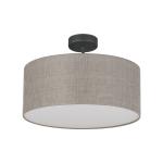 Szaro-beżowa lampa sufitowa z lnianym abażurem Ø40cm 4xE27 RONDO LINEN - 6247