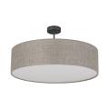 Elegancka, minimalistyczna lampa sufitowa z lnianym abażurem i białą blendą RONDO LINEN 6248 4xE27 TK Lighting