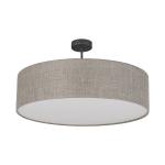 Elegancka, minimalistyczna lampa sufitowa z lnianym abażurem i białą blendą RONDO LINEN 4xE27 - 6248
