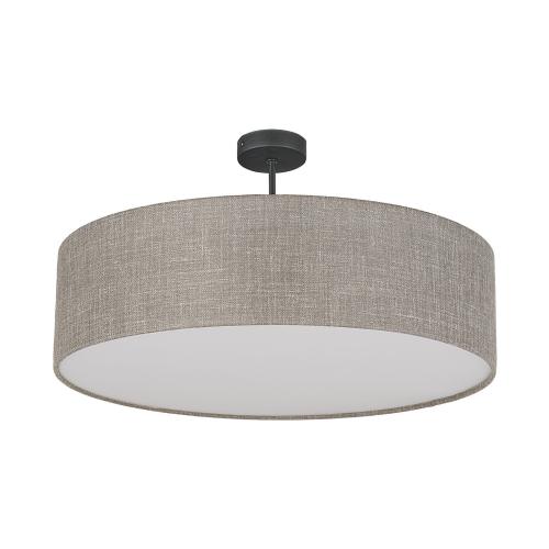 Elegancka, minimalistyczna lampa sufitowa z lnianym abażurem i białą blendą RONDO LINEN 6248 4xE27 TK Lighting