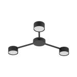 Czarna, minimalistyczna lampa sufitowa 3xGX53 do oświetlenia przedpokoju AVIA BLACK - 4689