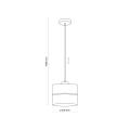 Lampa wisząca z niedużym Ø20cm abażurem do wnętrz w stylu scandic-eco ECO 5770 1xE27 TK Lighting