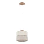 Lampa wisząca z niedużym Ø20cm abażurem do wnętrz w stylu scandic-eco ECO 1xE27 - 5770