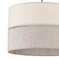 Lampa wisząca z szaro-beżowym abażurem i drewnianą rozetą, idealna nad stół do jadalni ECO 5772 1xE27 TK Lighting
