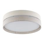 Stylowa lampa sufitowa do oświetlenia przestronnej sypialni, beżowo-biały abażur ECO 4xE27 - 5774