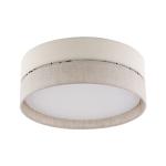 Okrągła lampa sufitowa z szaro-beżowym abażurem i białą blendą Ø45cm do salonu ECO 4xE27 - 5775