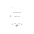 Lampka nocna z szaro-beżowym abażurem i drewnianym elementem do sypialni ECO 5596 1xE27 TK Lighting