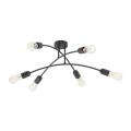 6-punktowa, czarna lampa sufitowa w stylu loftowym do salonu HELIX BLACK 4679 4xE27 TK Lighting
