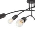 6-punktowa, czarna lampa sufitowa w stylu loftowym do salonu HELIX BLACK 4679 4xE27 TK Lighting