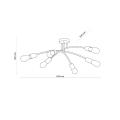 6-punktowa, czarna lampa sufitowa w stylu loftowym do salonu HELIX BLACK 4679 4xE27 TK Lighting