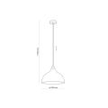 Lampa wisząca w stylu skandynawskim z metalowym, beżowym kloszem kopułą i drewnianym elementem CAP BEIGE 5664 TK Lighting