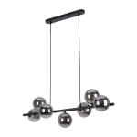 Lampa wisząca w stylu glamour 7-punktowa do salonu, szklane grafitowe klosze ESTERA 7xG9 - 5666