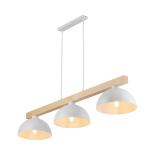 Lampa wisząca OSLO w skandynawskim stylu z drewnem i metalem, idealna nad stół 3xE27 - 4712