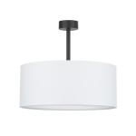 Elegancka lampa sufitowa z czarnym stelażem i białym abażurem do sypialni, jadalni 4xE27 RONDO WHITE - 4243