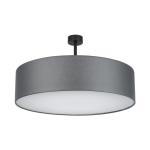 Grafitowa lampa sufitowa z białą przesłoną Ø60cm do nowoczesnego salonu 4xE27 RONDO GRAPHITE - 4239