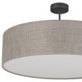 Elegancka, minimalistyczna lampa sufitowa z lnianym abażurem i białą blendą RONDO LINEN 6248 4xE27 TK Lighting