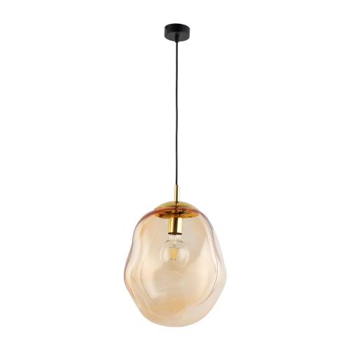 Lampa sufitowa SOL elegancki żyrandol z nieregularnym kloszem w kolorze bursztynu 4261 TK Lighting