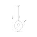 Lampa sufitowa SOL elegancki żyrandol z nieregularnym kloszem w kolorze bursztynu 4261 TK Lighting