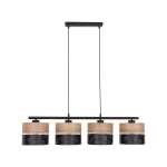 Lampa wisząca z czterema kloszami na metalowej belce NICOL 4xE27 - 4802