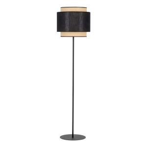 Lampa podłogowa BOHO NEW 1 - punktowa Czarny / słomkowy - 5483
