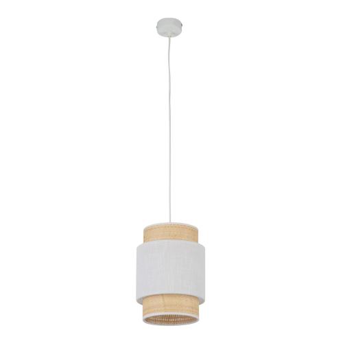 Elegancka, wąska lampa wisząca z abażurem do jadalni BOHO NEW WHITE gwint E27 5652 TK Lighting