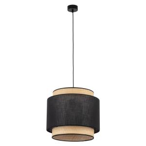 Lampa wisząca BOHO NEW 1 - punktowa Czarny / słomkowy - 5657