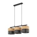 Lampa wisząca z trzema abażurami w stylu eko z serii NICOL exE27 4801 TK Lighting