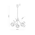 Podwieszana lampa ZULIA z designerskimi kloszami 3xE27 5748 TK Lighting