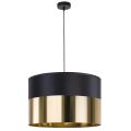 Lampa wisząca czarno-złota Ø50cm do wnętrz glamour 1xE27 LONDYN 3473 TK Lighting