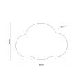 Ścienna chmurka kinkiet CLOUD szary do pokoju dziecka 4965 TK Lighting