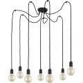 Lampa wisząca z długimi przewodami typu "pająk" do loftowych wnętrz 7xE27 QUALLE - 2363