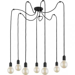 Lampa wisząca z długimi przewodami typu "pająk" do loftowych wnętrz 7xE27 QUALLE - 2363