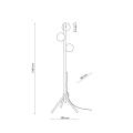 Lampa stojąca w stylu eco ESTERA WOOD do salonu drewniany stelaż szklane klosze 5809 TK Lighting