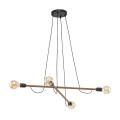 Lampa drewniana podwieszana HELIX WOOD do minimalistycznego salonu 4949 TK Lighting
