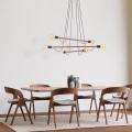 Lampa nad blat stołu do jadalni HELIX drewniane ramiona 6xE27 4950 TK Lighting