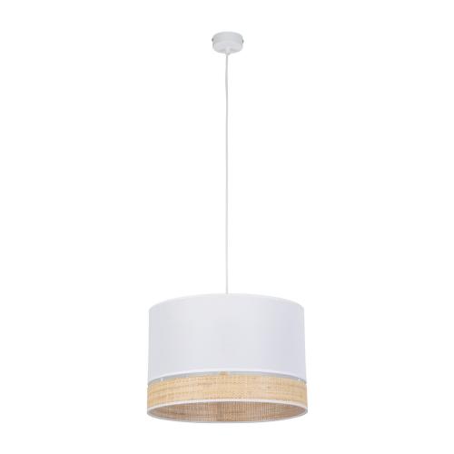 Wisząca lampa PAGLIA do klasycznych wnętrz biały klosz na gwint E27 4768 TK Lighting