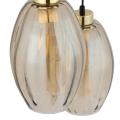 Lampa wisząca z trzema kloszami bursztynowe szklane rodzina SEBO 4634 TK Lighting