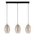 Stylowa lampa sufitowa z trzema szklanymi kloszami SEBO nad wyspę 4635 TK Lighting