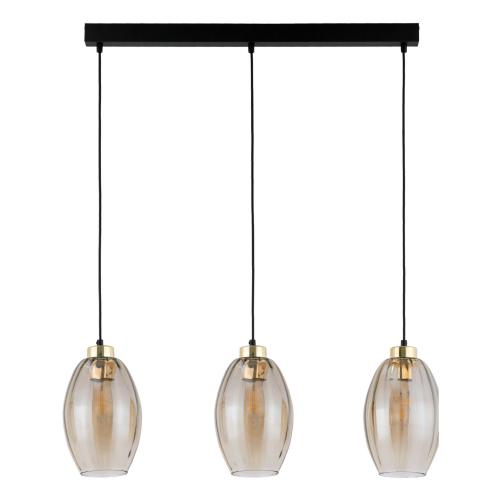 Stylowa lampa sufitowa z trzema szklanymi kloszami SEBO nad wyspę 4635 TK Lighting