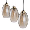 Stylowa lampa sufitowa z trzema szklanymi kloszami SEBO nad wyspę 4635 TK Lighting