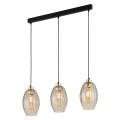 Stylowa lampa sufitowa z trzema szklanymi kloszami SEBO nad wyspę 4635 TK Lighting