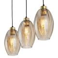 Stylowa lampa sufitowa z trzema szklanymi kloszami SEBO nad wyspę 4635 TK Lighting