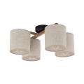 Klasyczna lampa sufitowa DEVA beżowe klosze z tkaniny 4xE27 do salonu 6866 TK Lighting