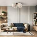Klasyczna lampa sufitowa DEVA beżowe klosze z tkaniny 4xE27 do salonu 6866 TK Lighting