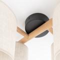 Klasyczna lampa sufitowa DEVA beżowe klosze z tkaniny 4xE27 do salonu 6866 TK Lighting