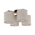Klasyczna lampa sufitowa DEVA beżowe klosze z tkaniny 4xE27 do salonu 6866 TK Lighting